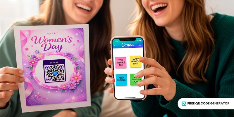 Women's day message QR code